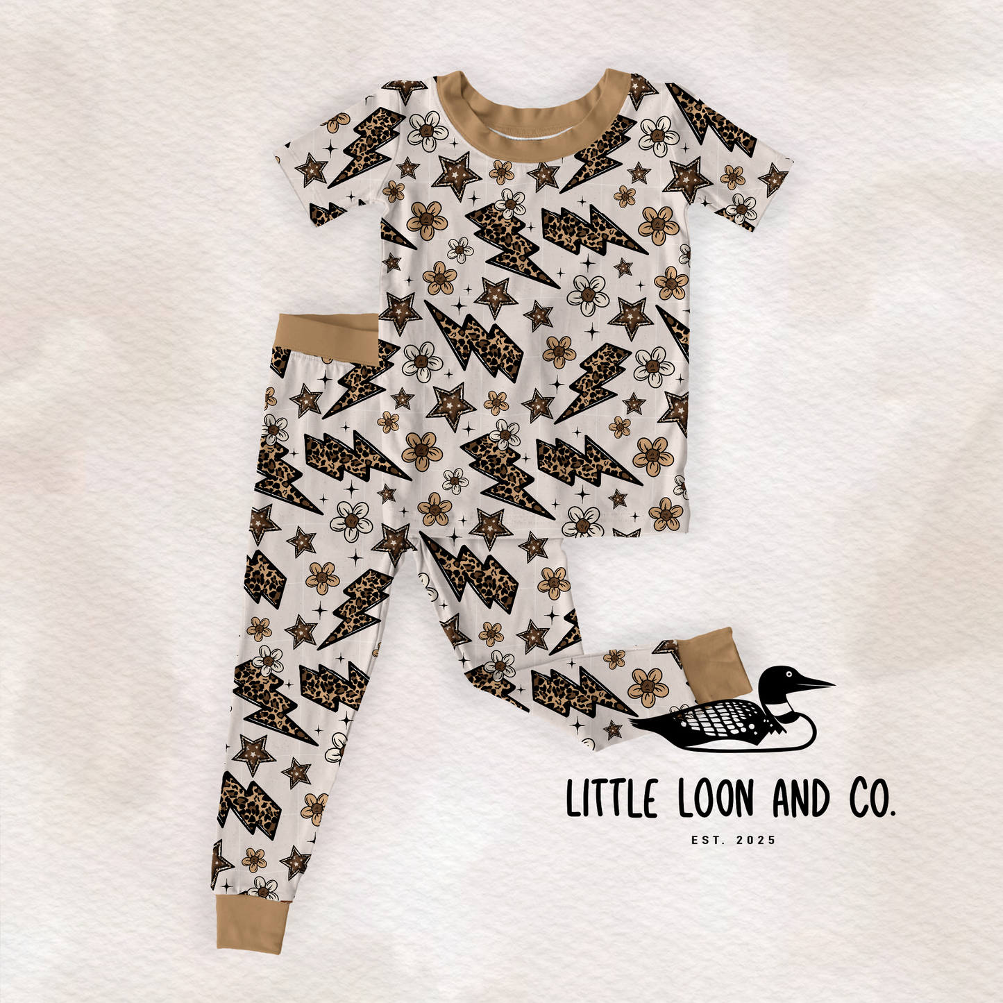 Bolts and Blooms Short Sleeve/Pants Set