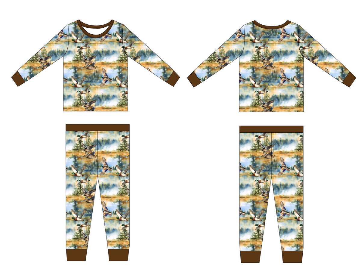 PRESALE Watercolor Mallards Long Sleeve & Pants Jammies
