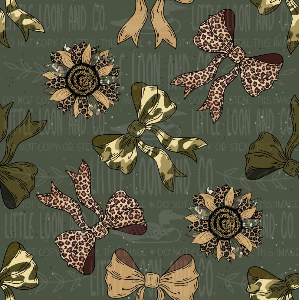 Camo Leopard Bows