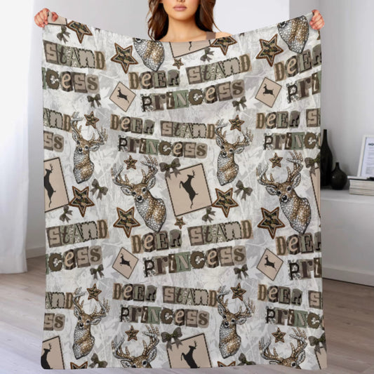 Deer Stand Princess Plush Blanket