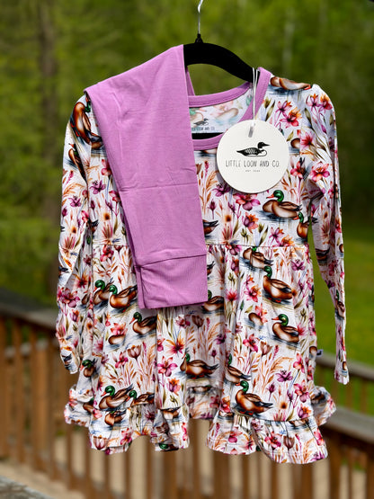 Dainty Duck Peplum Set