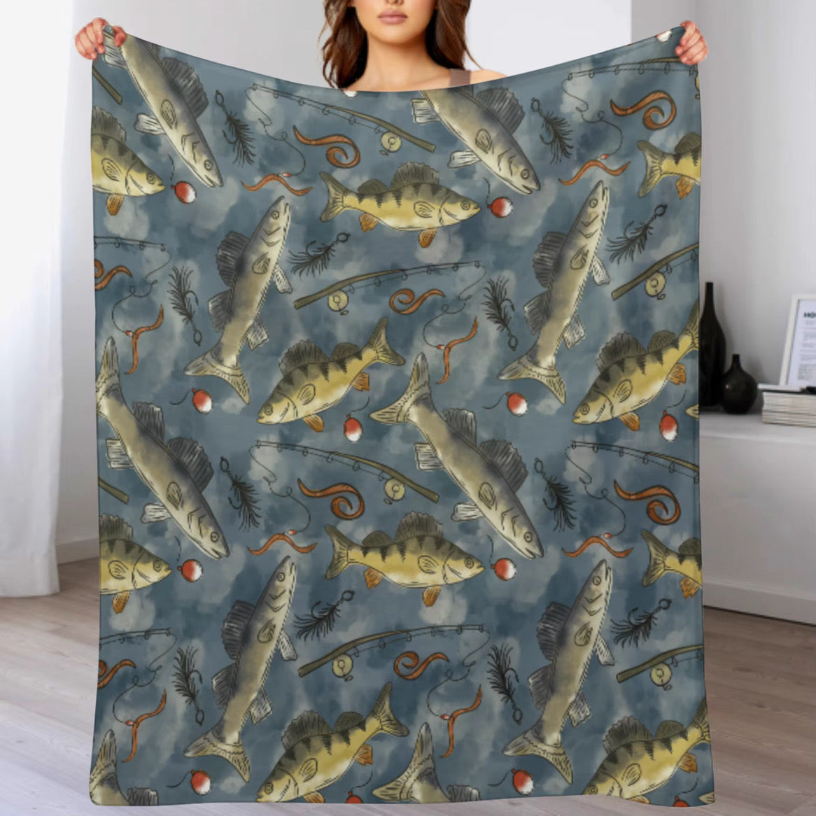 Walleye Plush Blanket
