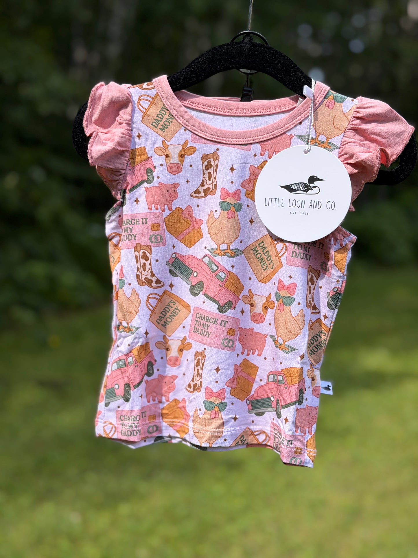 Piggybank Princess Ruffle Tee/Short Set