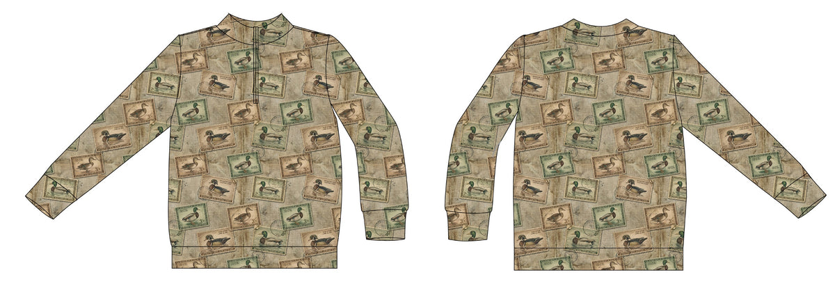 PRESALE Duck Stamp French Terry Kids 1/4 Zip
