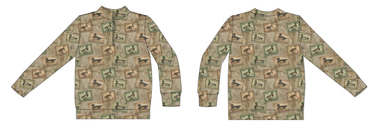 PRESALE Duck Stamp French Terry Kids 1/4 Zip