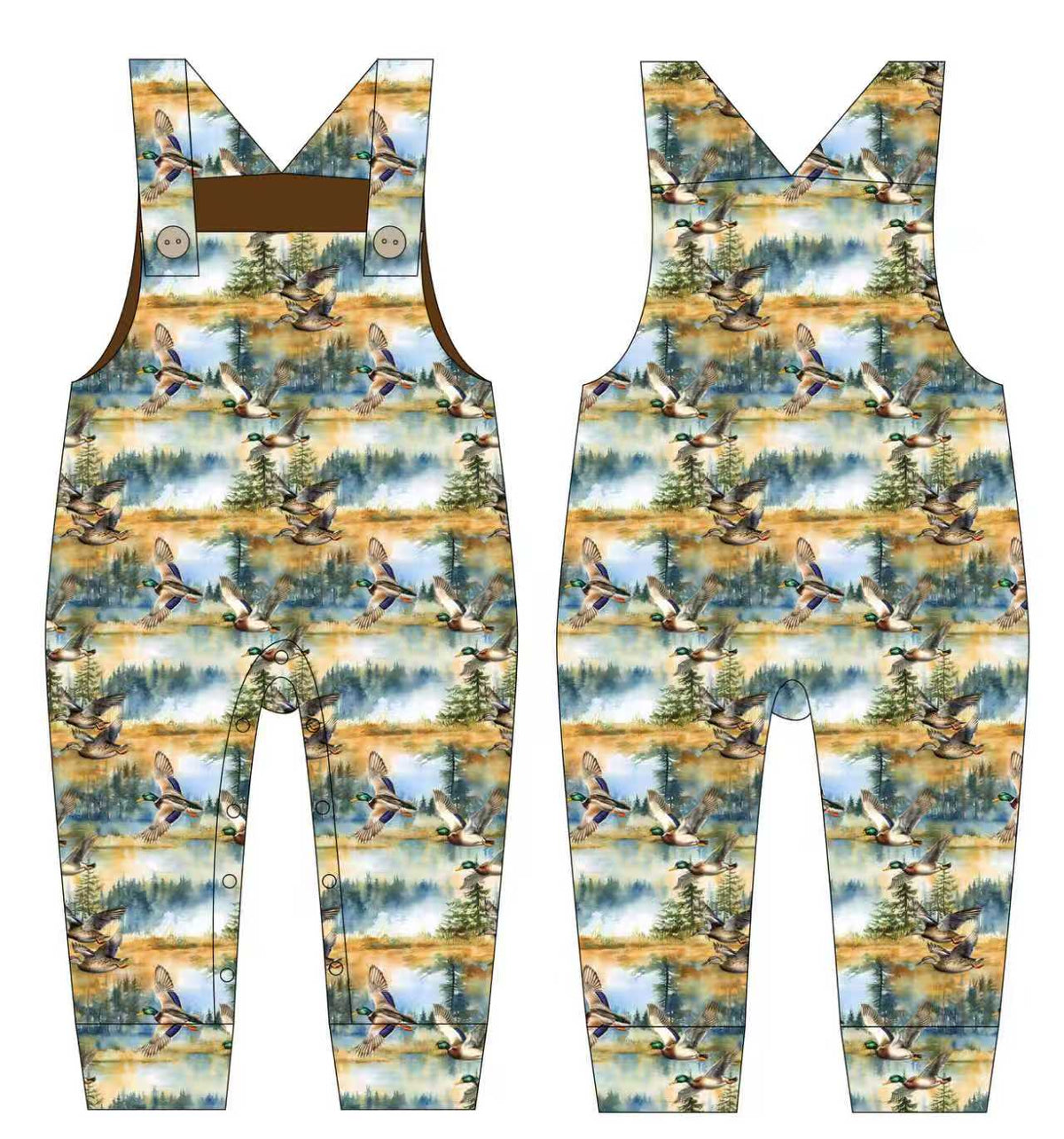 PRESALE Watercolor Mallards Overalls