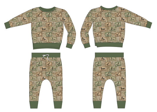 PRESALE Duck Stamp French Terry Crewneck & Jogger Set