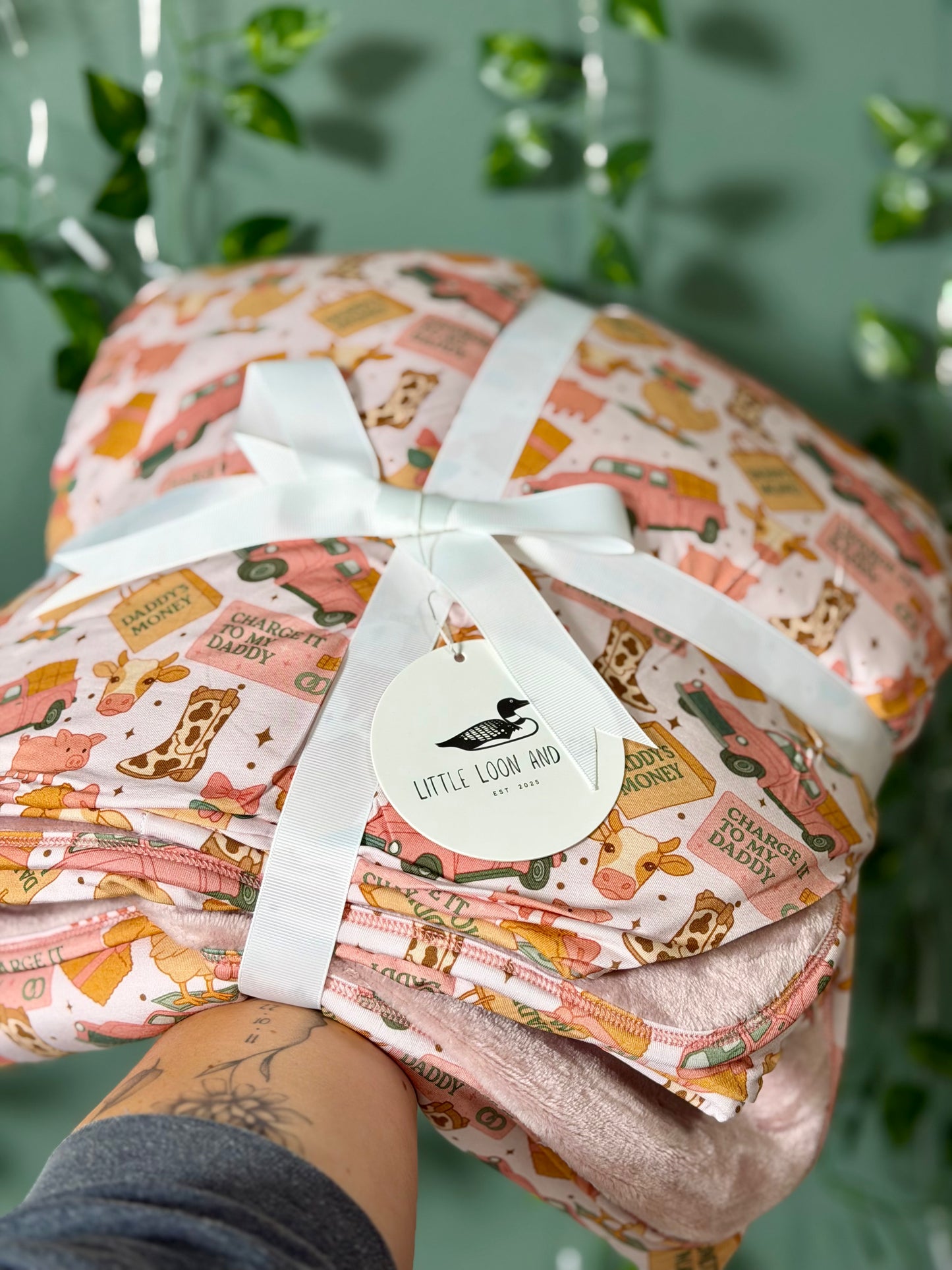 Piggybank Princess Bamboo Plush Blanket