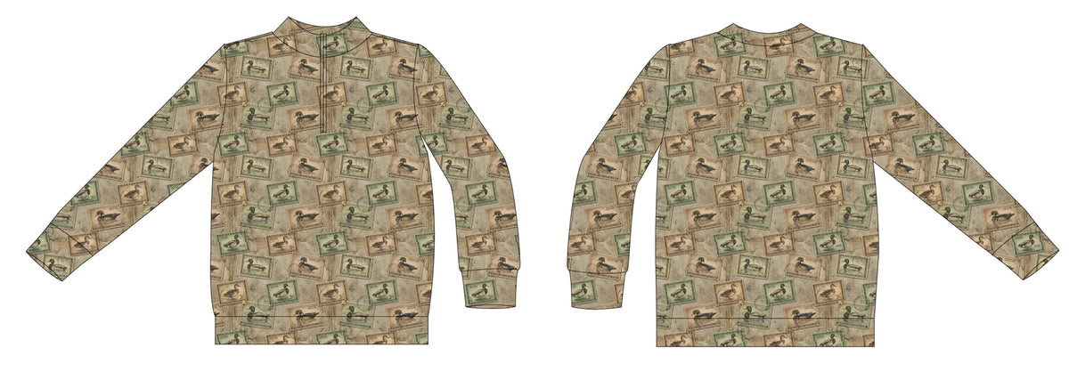PRESALE Duck Stamp Adult French Terry 1/4 Zip (oversized)