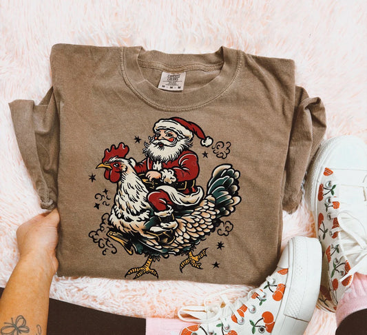 Santa’s chicken tee