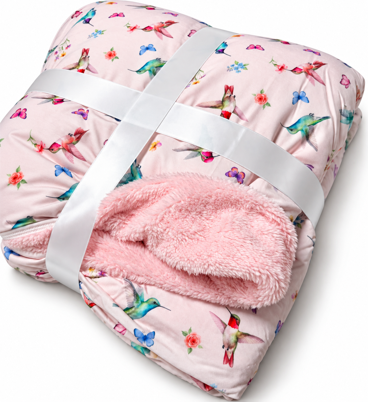 Humming Beauties Bamboo Plush Blanket