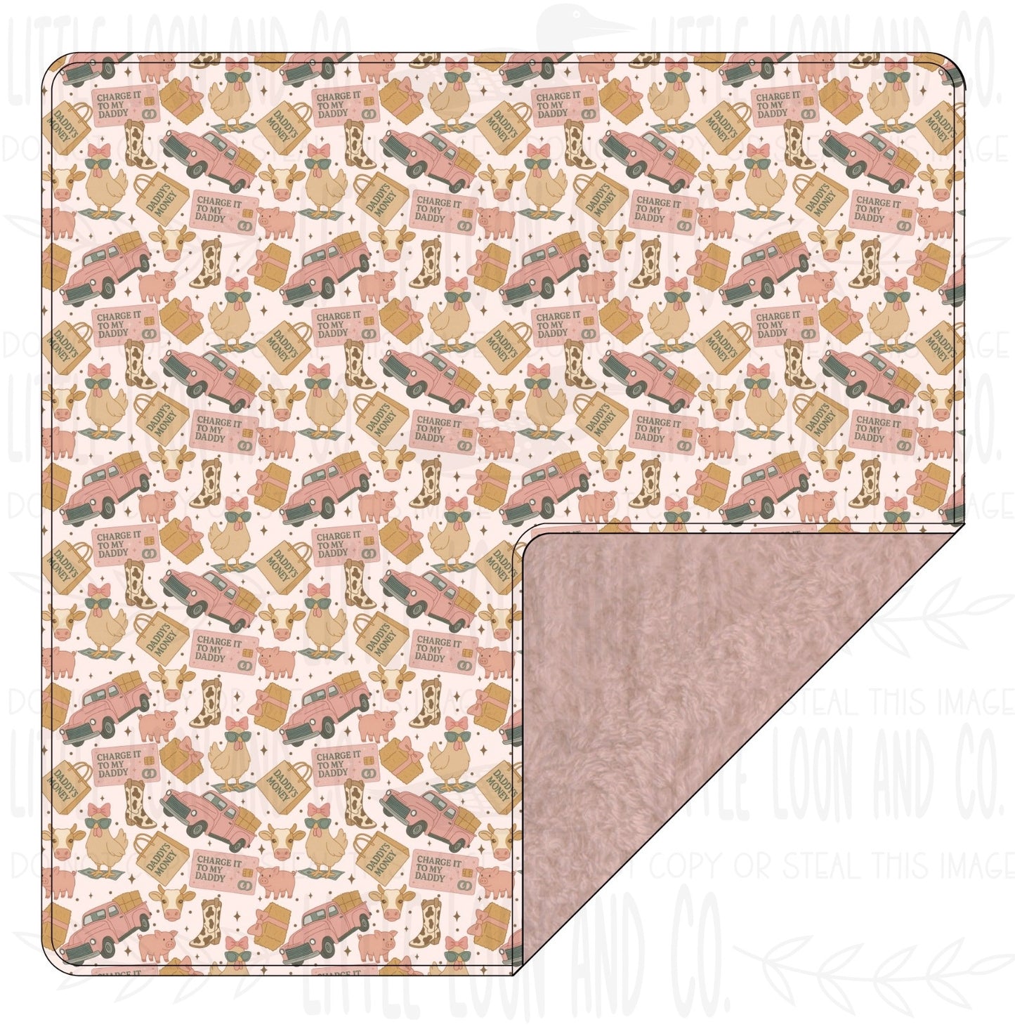 Piggybank Princess Bamboo Plush Blanket