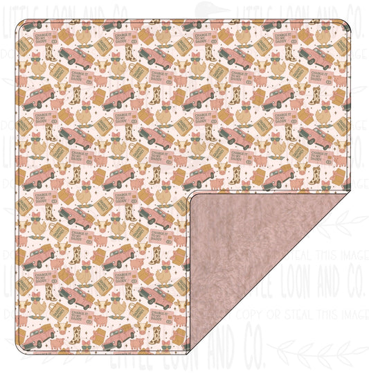 Piggybank Princess Bamboo Plush Blanket