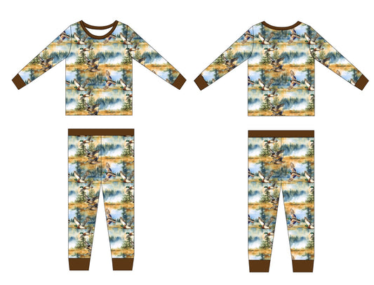 PRESALE Watercolor Mallards Long Sleeve & Pants Jammies