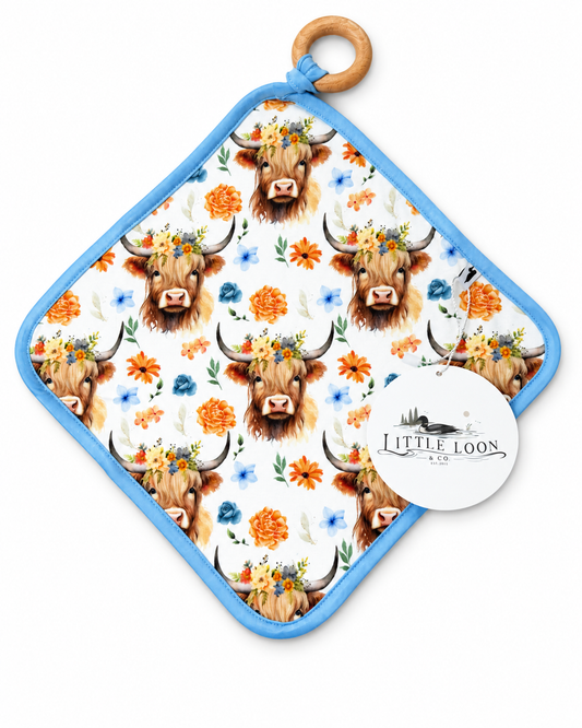 Udderly Cute Wooden Ring Lovey