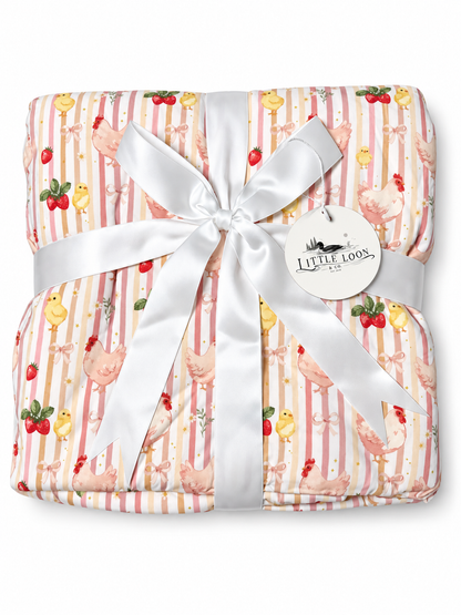 Cluckin Cuties Bamboo Plush Blanket