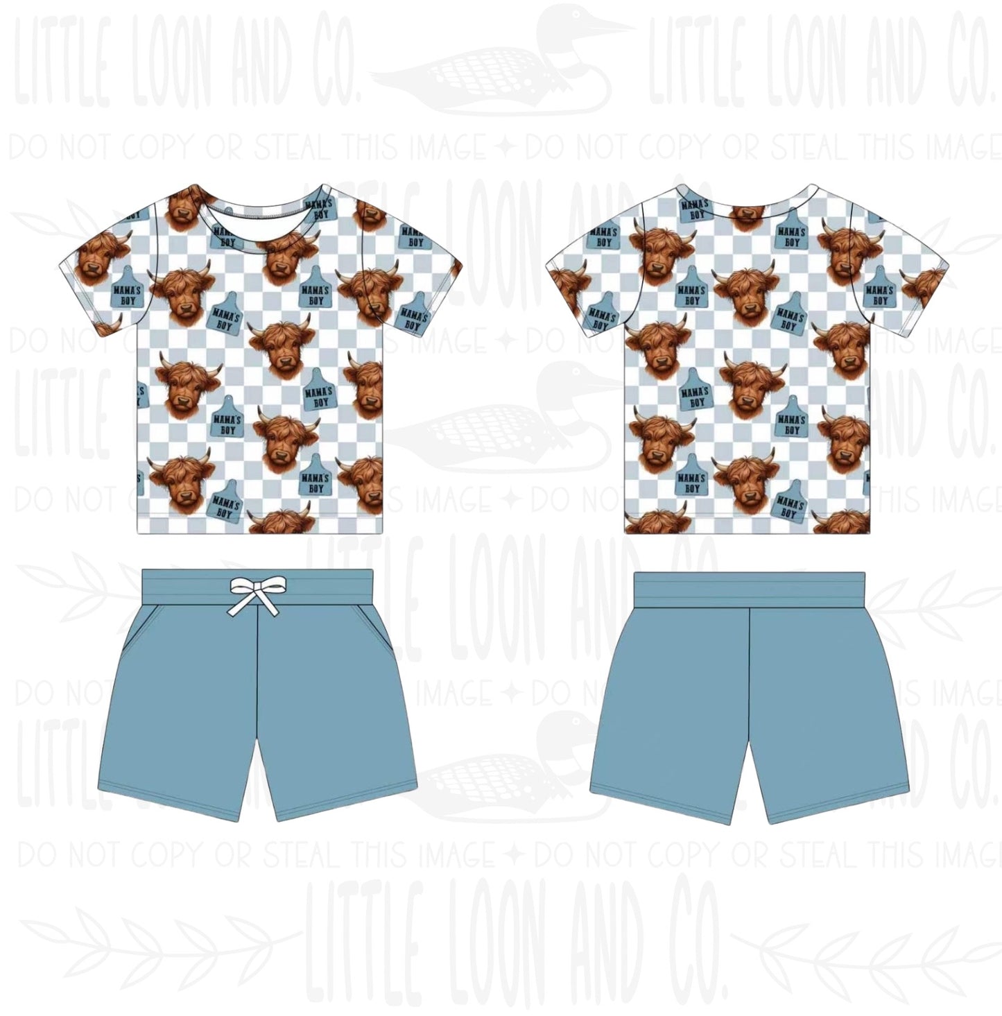 Highland Heartthrob Tee/Drawstring Shorts