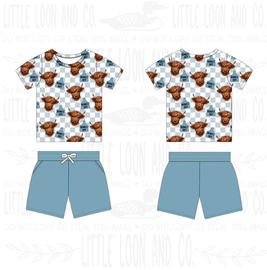 Highland Heartthrob Tee/Drawstring Shorts