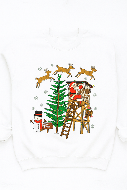 Hunting Santa Cewneck